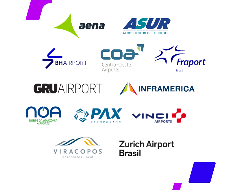 Aeroportos e operadores associados à ABR